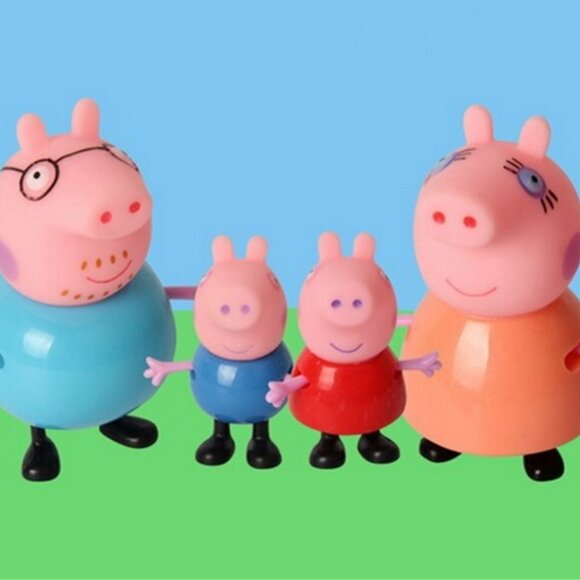 4pc Peppa Pig CAKE TOPPER George Mummy Daddy 4 Figure Set Birthday Party Favors - Picture 2 of 5